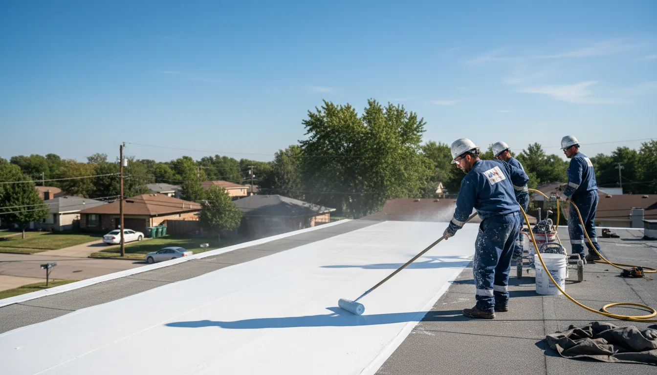 Commercial roof coating in Woodland, MS near me